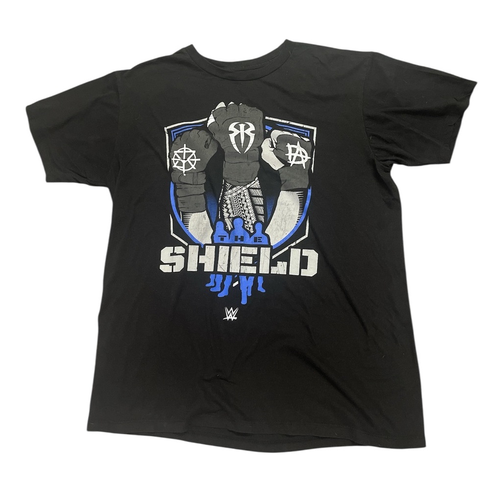WWE classic shield logo t shirt size large